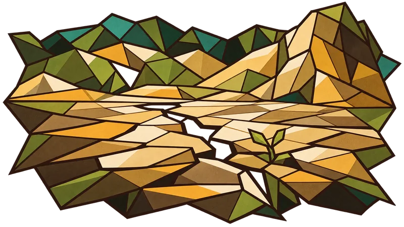 Stained-glass illustration for Genesis 4, inspired by a photograph by Christian Nartatez