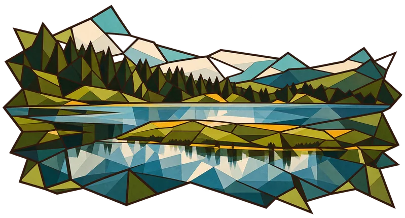 Stained-glass illustration for Genesis 8, inspired by a photograph by Christian Nartatez