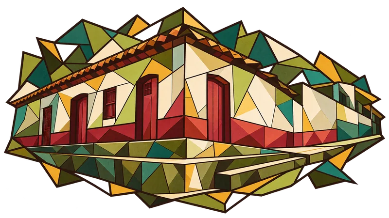 Stained-glass illustration for Genesis 20, inspired by a photograph by Christian Nartatez